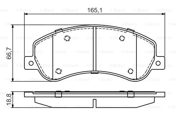 Brake Pad Set, disc brake (0 986 495 436)