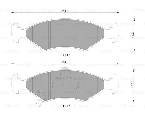 Brake Pad Set, disc brake (0 986 505 660)