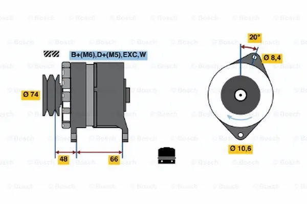 Alternator (0 986 037 241)