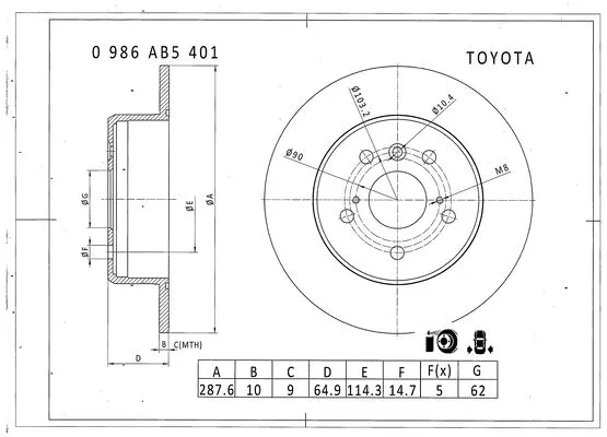 Brake Disc (0 986 AB5 401)