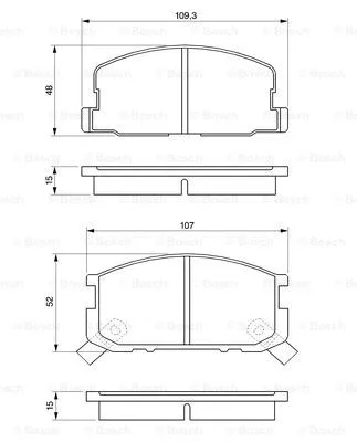 Brake Pad Set, disc brake (0 986 468 670)