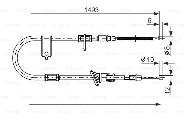 Cable Pull, parking brake (1 987 477 055)