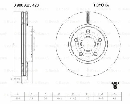 Brake Disc (0 986 AB5 428)