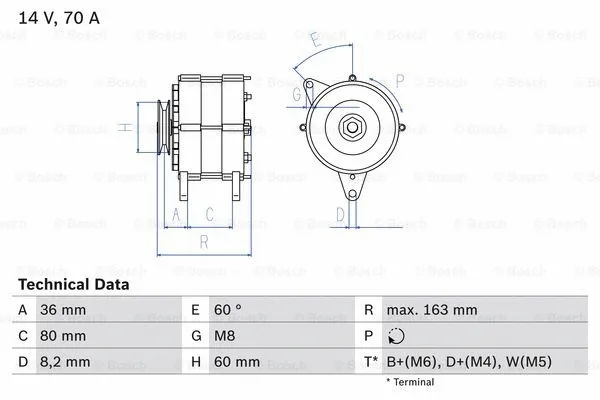 Alternator (0 986 034 470)