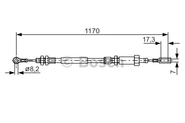 Cable Pull, parking brake (1 987 482 004)