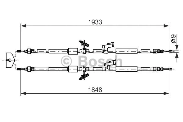 Cable Pull, parking brake (1 987 482 280)