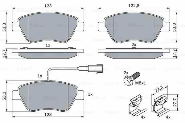 Brake Pad Set, disc brake (0 986 494 113)