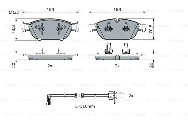 Brake Pad Set, disc brake (0 986 494 986)