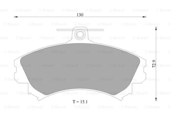 Brake Pad Set, disc brake (0 986 AB4 551)