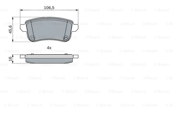 Brake Pad Set, disc brake (0 986 494 978)