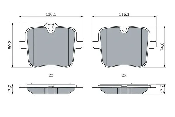 Brake Pad Set, disc brake (0 986 424 923)