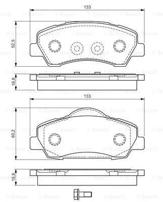 Brake Pad Set, disc brake (0 986 TB3 158)