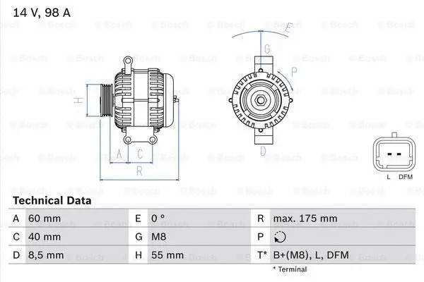 Alternator (0 986 041 850)