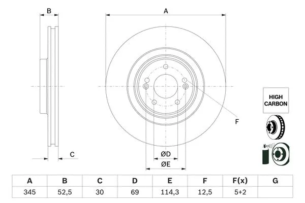 Brake Disc (0 986 479 G26)