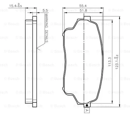 Brake Pad Set, disc brake (0 986 TB3 023)