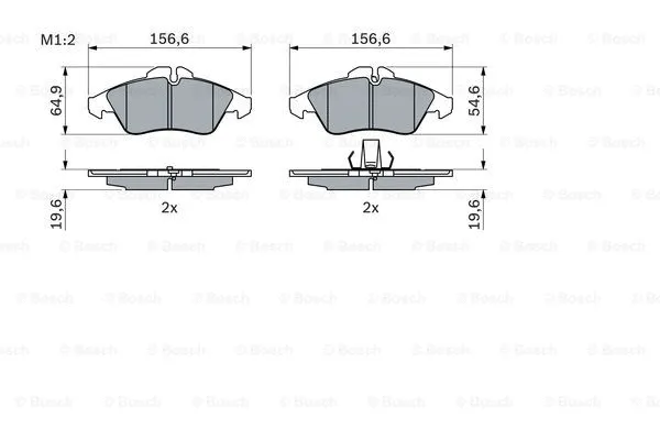 Brake Pad Set, disc brake (0 986 424 218)