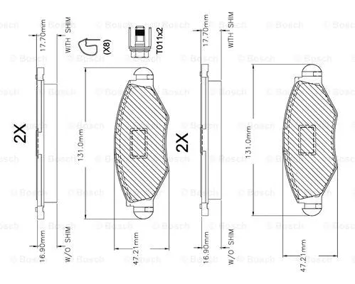 Brake Pad Set, disc brake (F 03A 150 014)