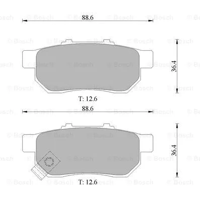Brake Pad Set, disc brake (0 986 505 639)