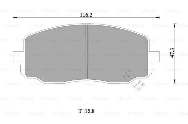 Brake Pad Set, disc brake (0 986 AB1 028)
