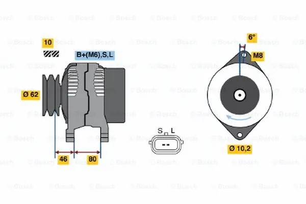Alternator (0 986 044 051)