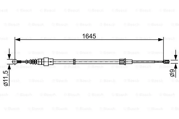 Cable Pull, parking brake (1 987 482 451)