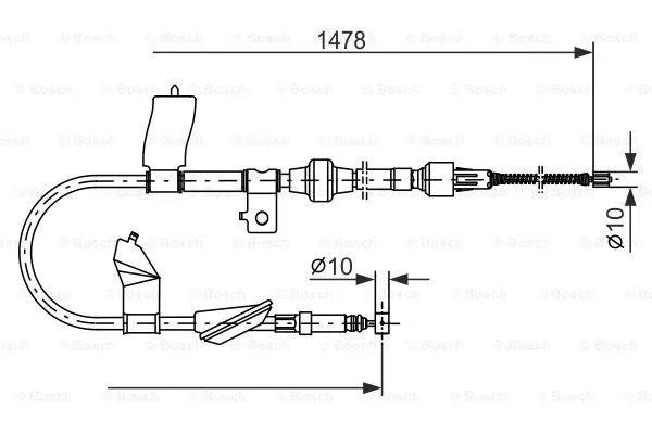 Cable Pull, parking brake (1 987 477 448)