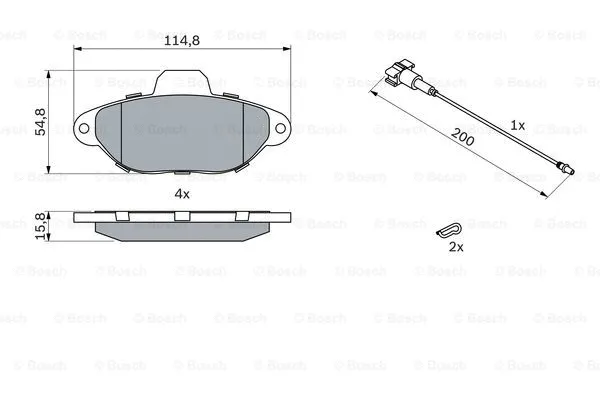 Brake Pad Set, disc brake (0 986 494 115)