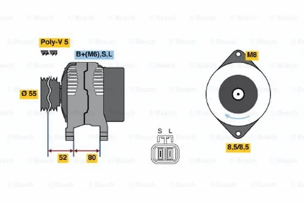 Alternator (0 986 045 721)