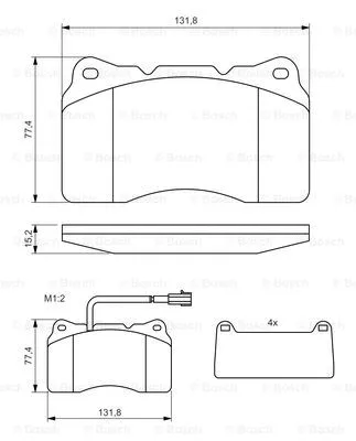 Brake Pad Set, disc brake (0 986 494 069)