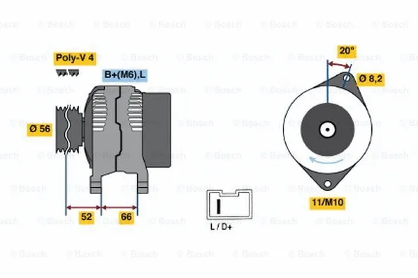 Alternator (0 986 038 831)