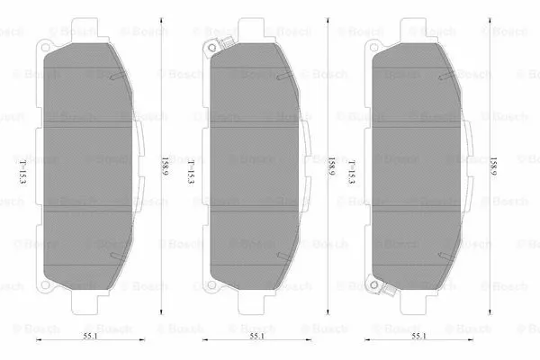 Brake Pad Set, disc brake (0 986 AB3 511)