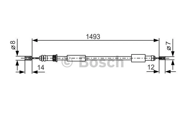 Cable Pull, parking brake (1 987 477 271)