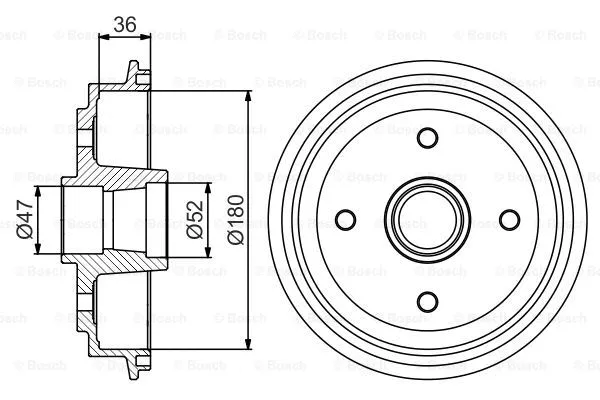Brake Drum (0 986 477 187)