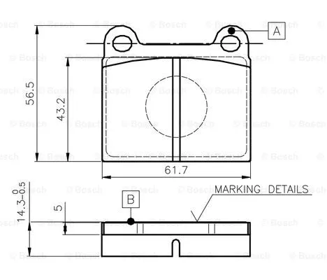 Brake Pad Set, disc brake (0 986 TB2 000)
