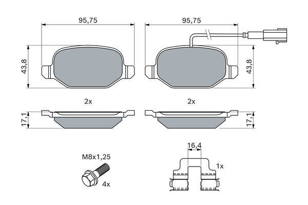 Brake Pad Set, disc brake (0 986 494 776)