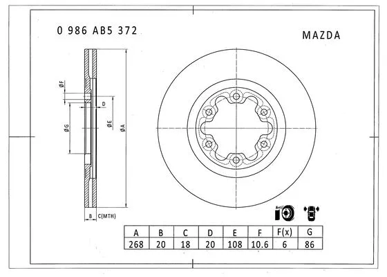 Brake Disc (0 986 AB5 372)