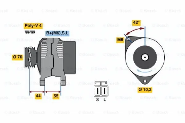 Alternator (0 986 040 521)