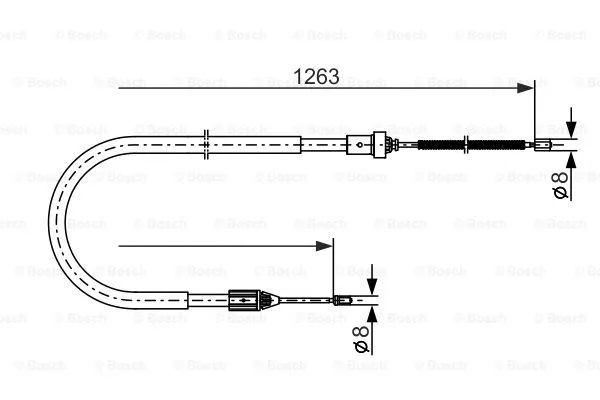Cable Pull, parking brake (1 987 477 642)