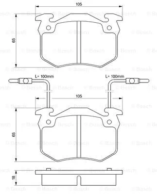 Brake Pad Set, disc brake (0 986 466 311)