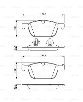 Brake Pad Set, disc brake (0 986 494 305)