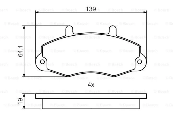 Brake Pad Set, disc brake (0 986 495 484)