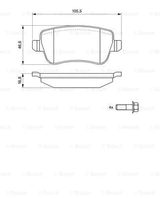 Brake Pad Set, disc brake (0 986 494 125)
