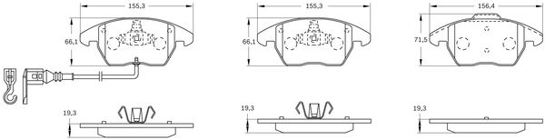 Brake Pad Set, disc brake (0 986 BB0 783)