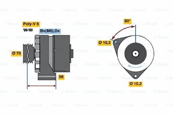Alternator (0 986 038 110)
