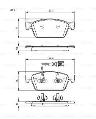 Brake Pad Set, disc brake (0 986 TB3 163)