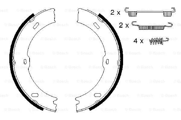Brake Shoe Set, parking brake