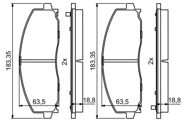 Brake Pad Set, disc brake (0 986 494 769)