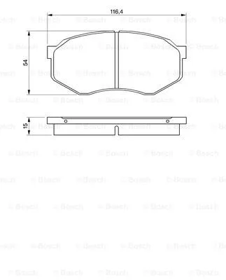 Brake Pad Set, disc brake (0 986 493 180)
