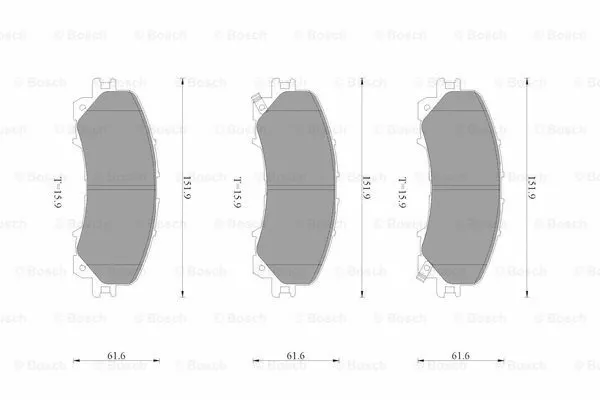 Brake Pad Set, disc brake (0 986 AB3 542)