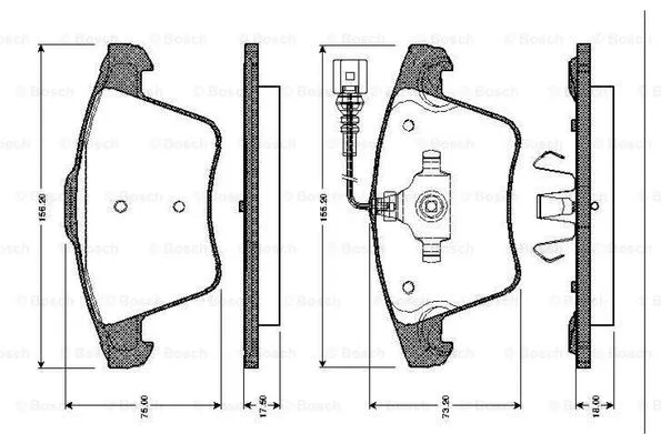 Brake Pad Set, disc brake (0 986 TB2 462)